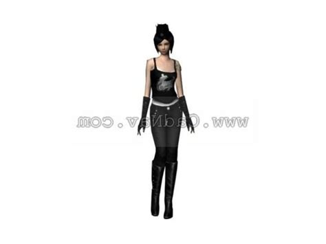 Character Sexy Babe Game Character Free D Model Max Vray