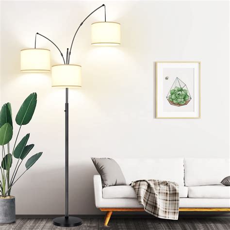Dimmable Floor Lamp 3 Lights Arc Floor Lamps For Living Room 1000lm