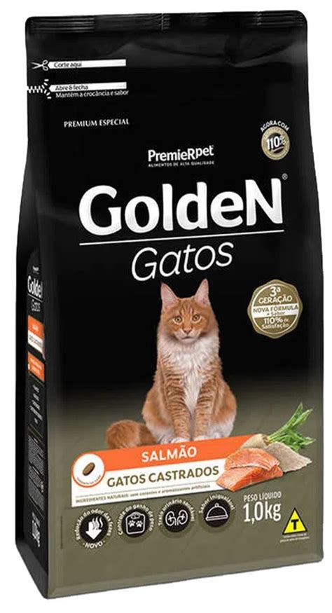 Ração Golden Gatos Adultos Castrados Sabor Salmão HonjoPet Pet Shop