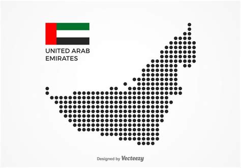 Free Dotted Uae Map Vector Vector Art At Vecteezy