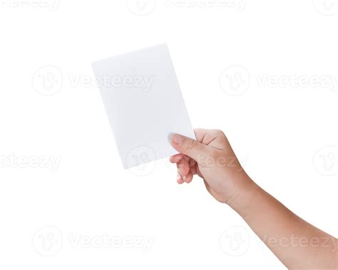 Hand holding white paper isolated. dicut photos 10870337 PNG