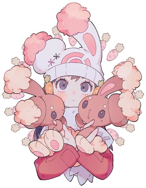 The Big Imageboard Tbib 1girl Animal Ears Beanie Black Hair Blush