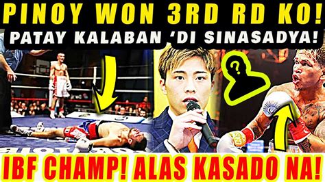 BREAKING PINOY PANALO 3RD RD KO NEW IBF CHAMPION CASIMERO FIGHT