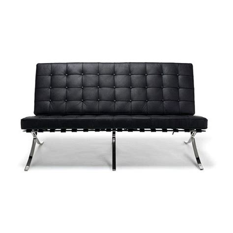 Barcelona 2 Seats Sofa Replica Ludwig Mies Van Der Rohe