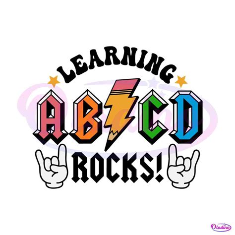 Abcd Learning Rocks Svg Back To School Svg Cutting File