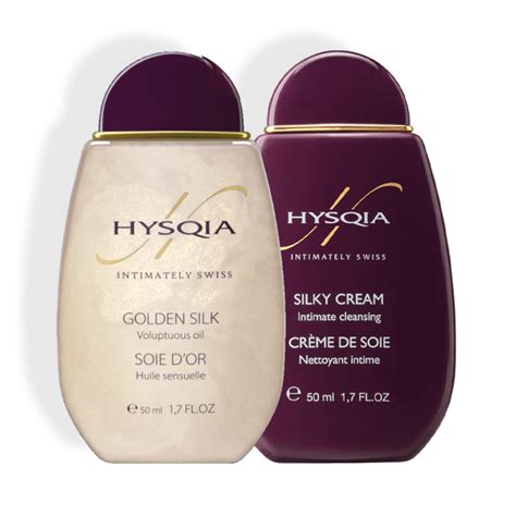 Hysqia Silky cream & Golden silk Набор из 2 средств: очищающий крем для ...