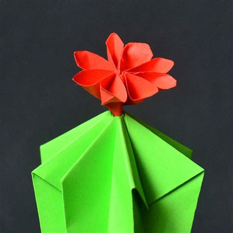 Origami Cactus Designed by Paper Kawaii