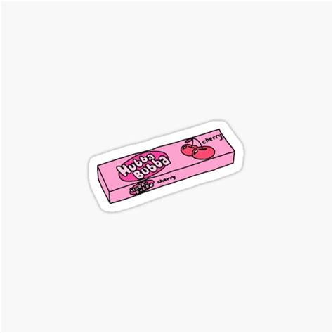 Hubba Bubba Cherry Gum Sticker Sticker By Deannakay1604 Redbubble