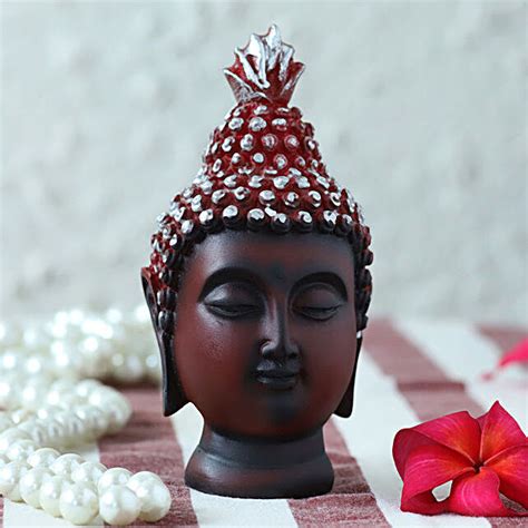 Buy Send Small Buddha Head Matt Red Online Fnp