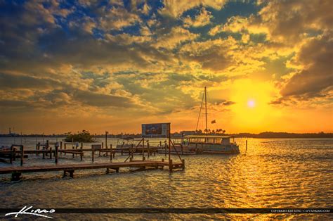 Boat Dock Indian River Lagoon Vero Beach Florida Indian River County