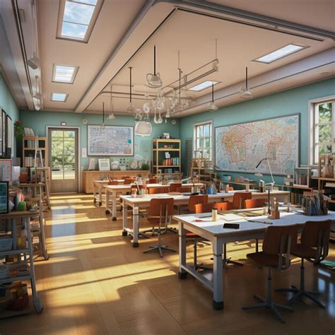 Premium Photo | Stylized Elementary School Interior Design