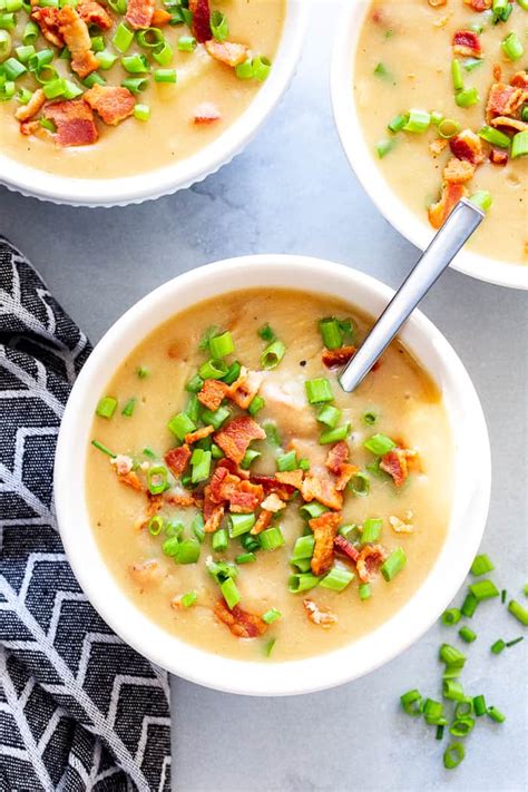 Creamy Potato Soup With Bacon Whole30 Paleo The Paleo Running Momma