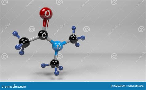 Dimethylacetamide DMAc Chemical Solvent Molecule. Skeletal Formula ...