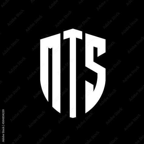 MTS letter logo design. MTS modern letter logo with black background ...