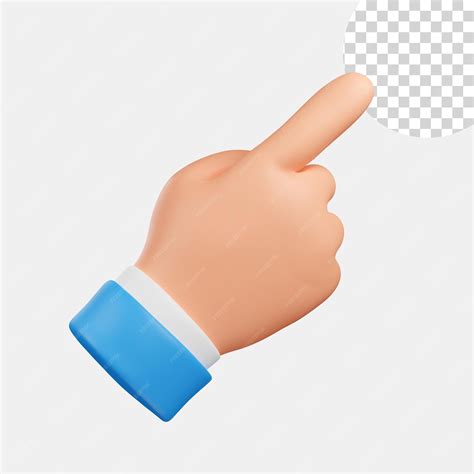 Premium PSD | Hand with thumb up. thumb up sing. hand pointing a finger