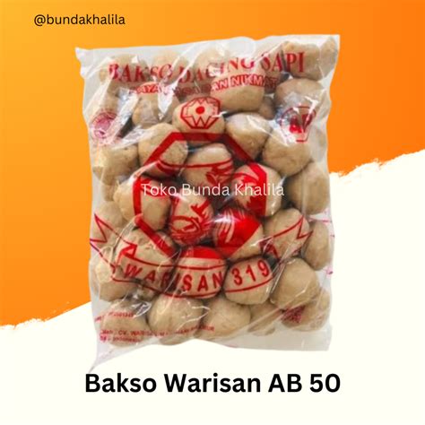 Jual ISI 50 PCS BAKSO WARISAN 319 AB 50 BASO DAGING SAPI 700 GRAM ISI