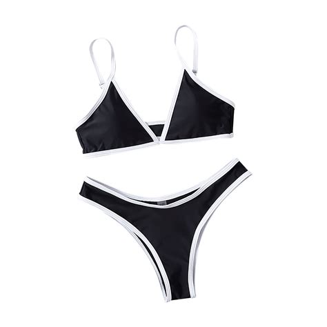 Arnsht Womens High Waisted Bikini Sets Sporty Color Block Cheeky High Cut Swimsuits Two Piece