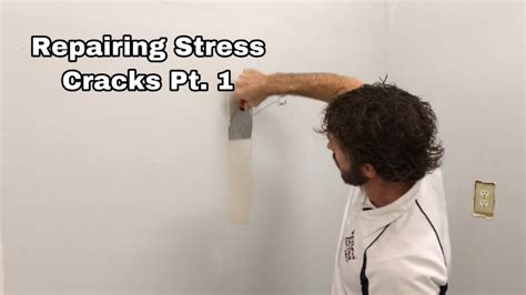 Repairing A Stress Crack On Drywall Using Fiberglass Mesh Tape 1st Coat Video 1 Of 3 Warsaw