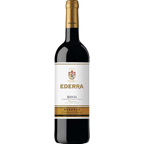 Reserva Red Wine Doca Rioja Bottle 75 Cl · Ederra · Supermercado El