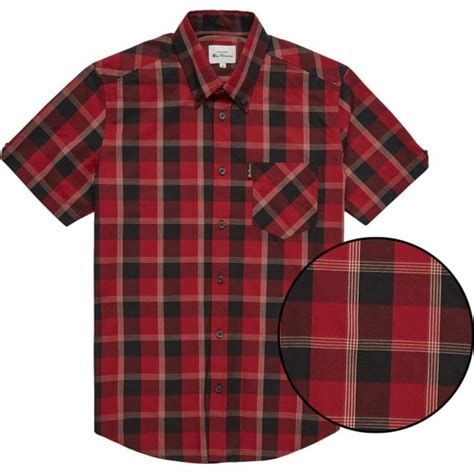 Ben Sherman Mens Big Size Button Down Collar Check Cotton Shirt