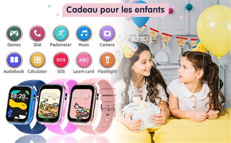 Montre Connectée Enfant Smartwatch Téléphone Pour Filles Garçons Avec