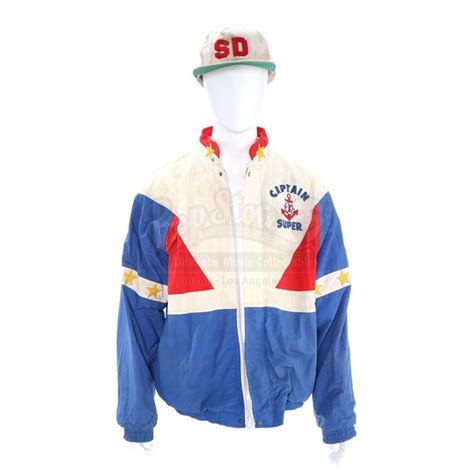 Super Dave Osbornes Bob Einstein Captain Super Windbreaker And Sd Cap