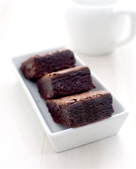 Hot Cocoa With Brownies Stock Photo Image Of Coffee 24881794