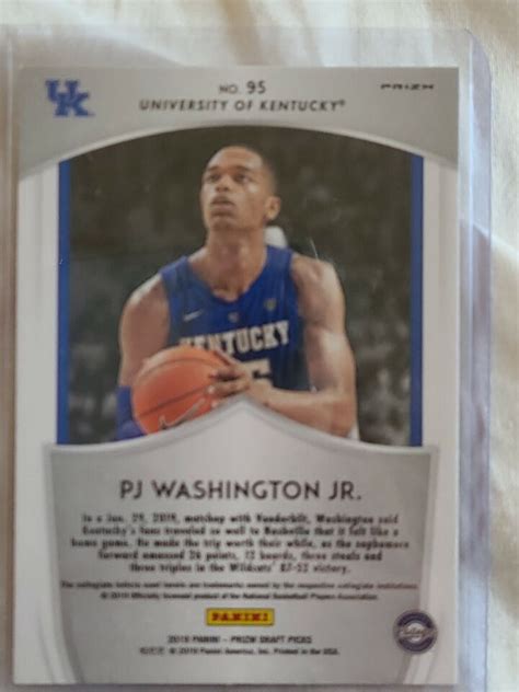 Pj Washington 2019 Prizm Draft Picks Crusade Silver Prizm Rc EBay