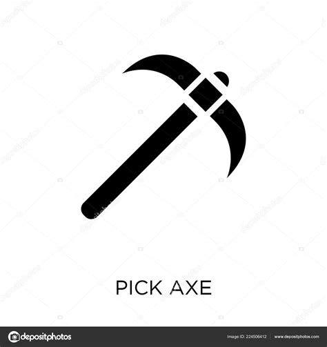 Pick Axe Icon Pick Axe Symbol Design Construction Collection Simple