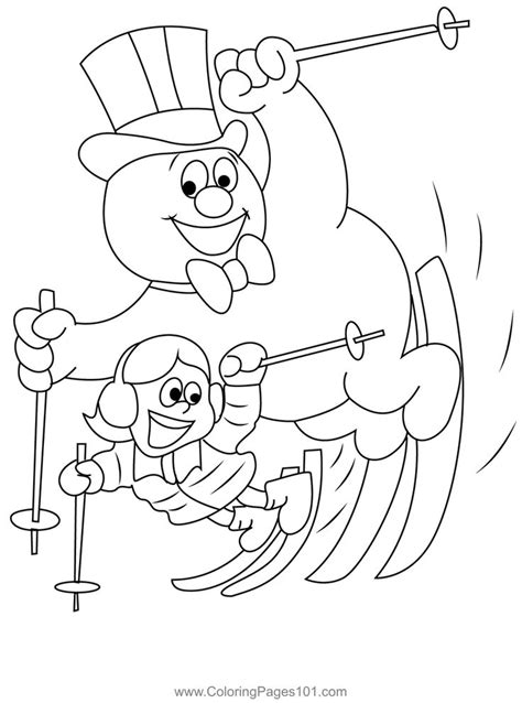 karen  frosty  snowman coloring pages