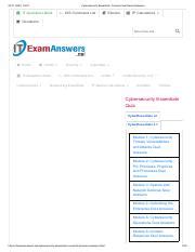 Cybersecurity Essentials Course Final Exam Answers Understand