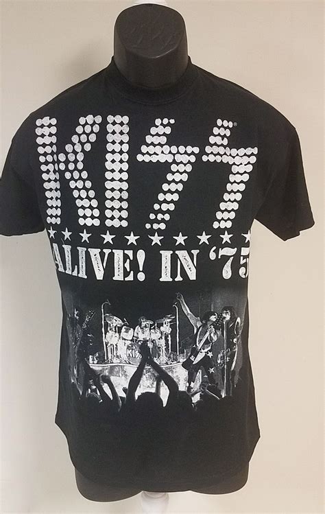 Mens Kiss Alive In 75 Shirt M L Kiss Addiction