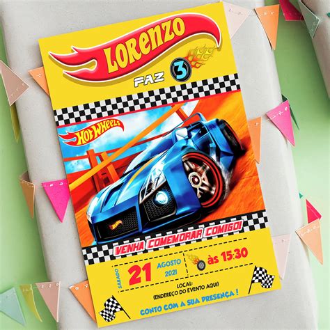 Convite Digital Hot Wheels Elo Produtos Especiais