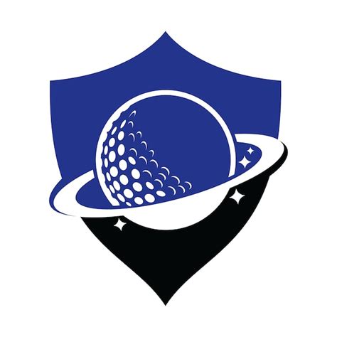 Diseño de logotipo de vector de golf de planeta plantilla de diseño de