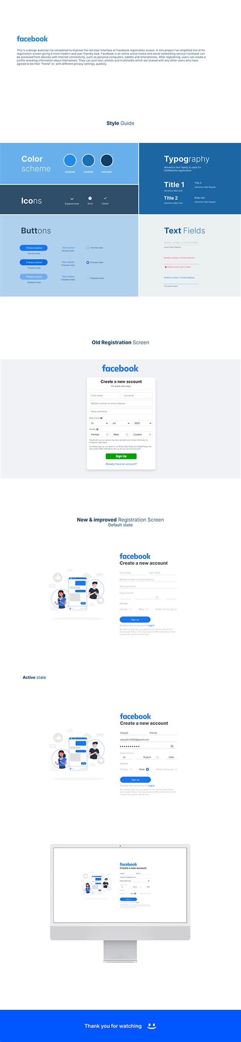 user interface design facebook  behance