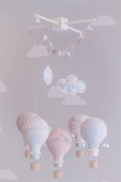 Elephant Baby Mobile Felt Baby Mobile Hot Air Balloon Mobile Balloon Mobile Felt Elephant