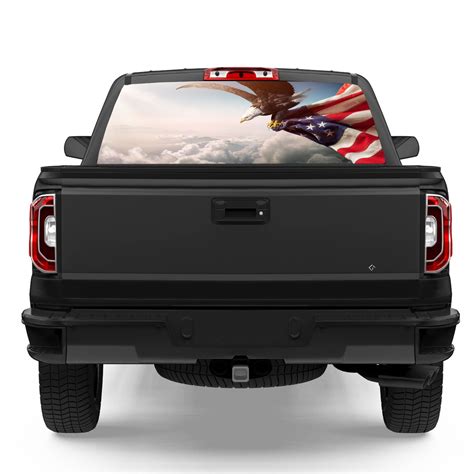 American Flag Rear Window Graphic Decals for Truck SUV Van Cars ...