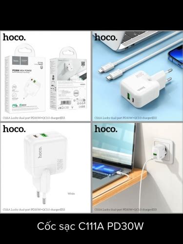 Cóc sạc Hoco c111a 1U1C 30W (EU)