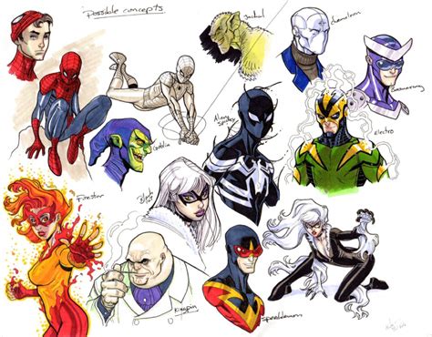 Spider-Man character concepts by Nick Bradshaw Arte Dc Comics, Marvel ...
