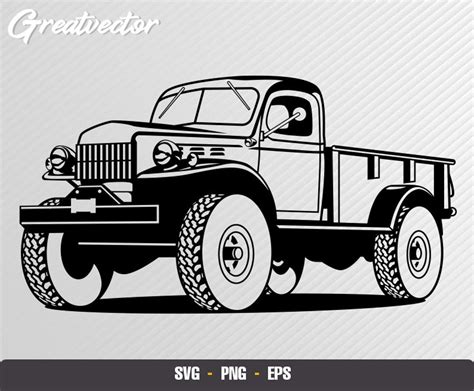 1945 Power Wagon Eps Svg Png Vector File Etsy