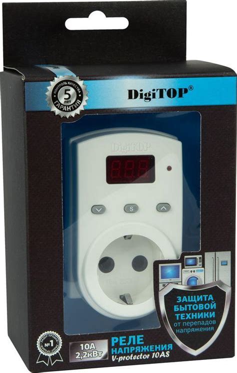 Купить Digitop VP-10AS Реле контроля напряжения в розетку 8 А в Минске ...