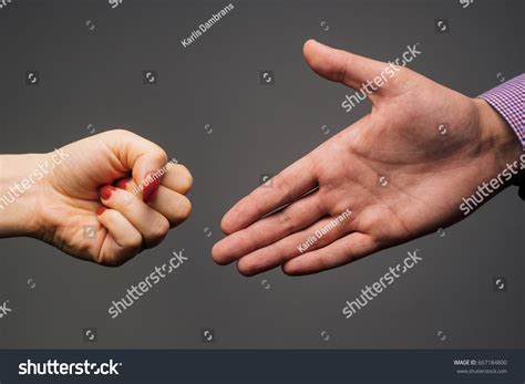 Illustration Wrong Way Shake Hands One Stock Photo 667184800 | Shutterstock