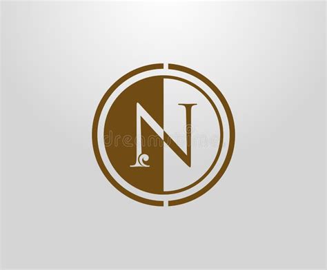 Logotipo De Marca De Letra Circular N Elegante Estilo Real Inicial N