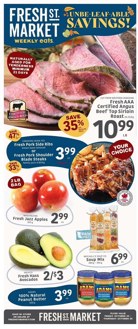 Fresh St. Market Flyer October 20 to 26