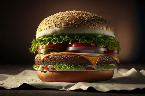 Premium Photo Double Burger