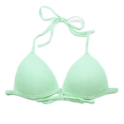 Relleciga Damen Bademode Bikini Top Push Up Triangel Oberteil Menthol Gr N Relleciga De