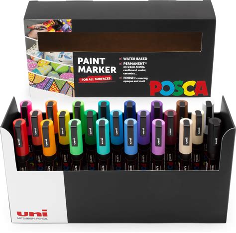 Posca Uni PC 5M Paint Pen Art Marker Pen Professional 12 Pen Set