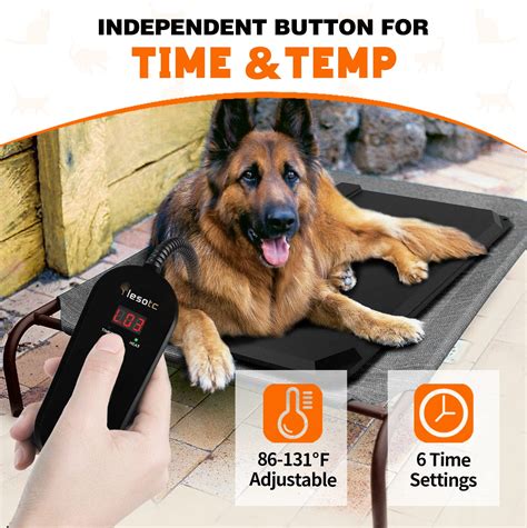 Large Extreme Weather Outdoor Dog Heating Pad with Timer,Safety Pet Heating Pad for Dog Kennel