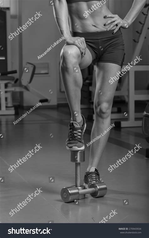 Sexy Blonde Doing Fitness Gym Female Stock Photo Shutterstock