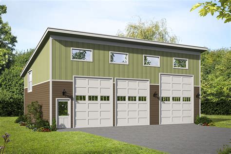 2 Car Garage With Lift Friendly Rv Bay 68680vr Architectural